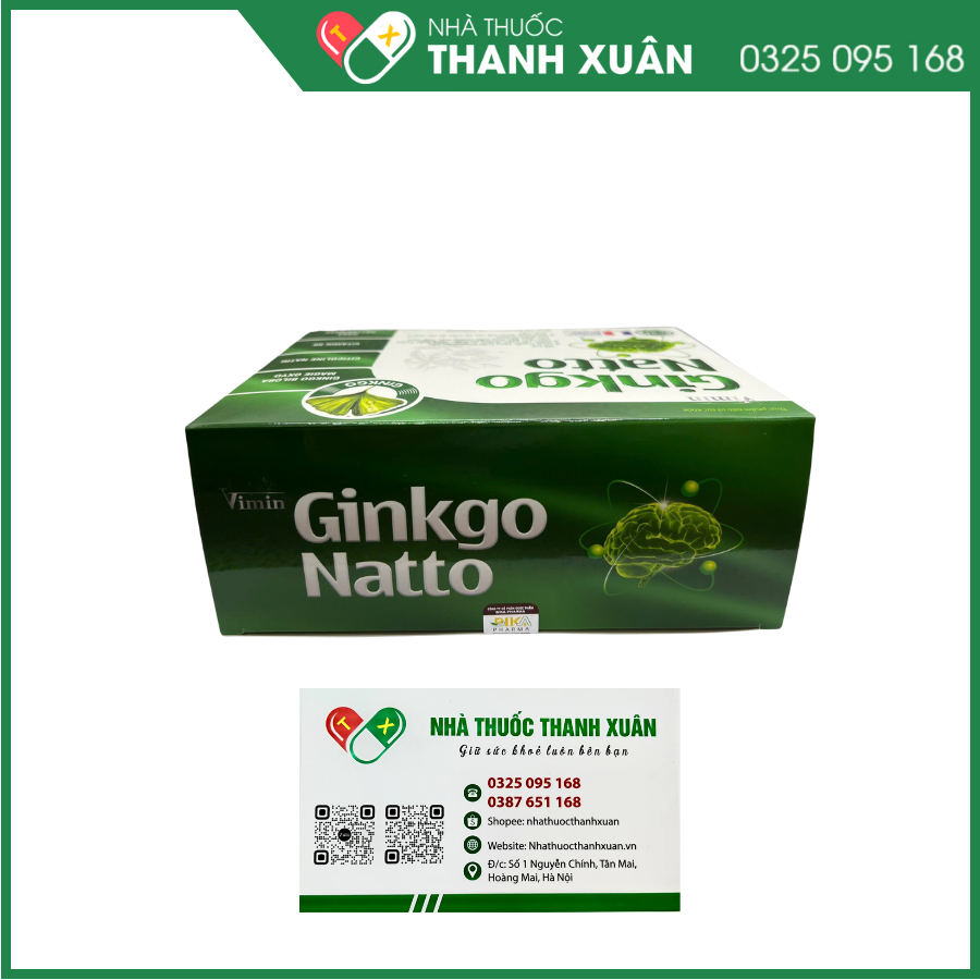 Vimin Ginkgo Natto - Hỗ trợ hoạt huyết, tăng tuần hoàn máu não